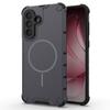 For Samsung Galaxy A56 5G Magnetic Case Corrugated Texture Heat Dissipation TPU + PC Phone Back Cover