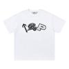 Cross-border new graffiti letter printing European and American street trendy brands loose and versatile casual men's and women's short-sleeved round