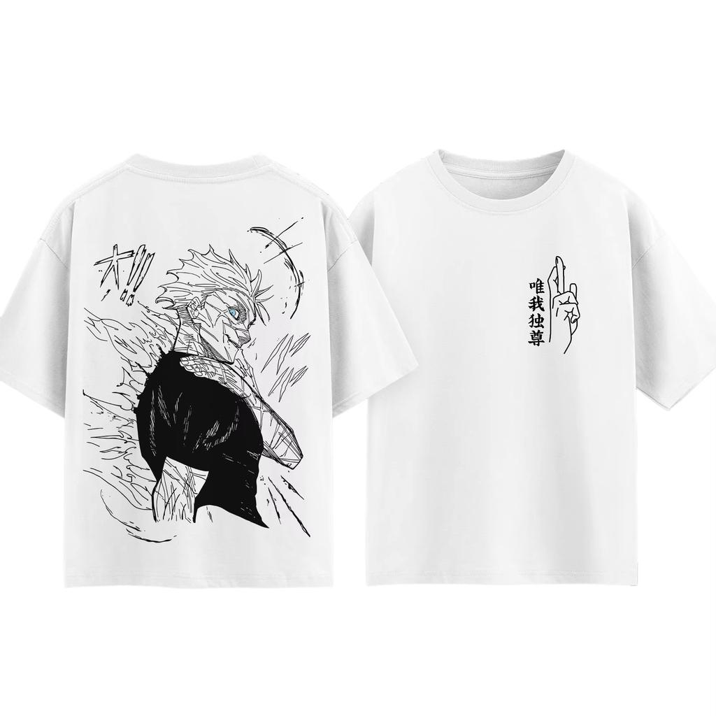 Футболка Jujutsu Kaisen Годжо Сатору, Унисекс, Летняя, Хлопок, Стиль Y2K, Модный Топ с Коротким Рукавом для Фанатов Аниме, Уличная Одежда
