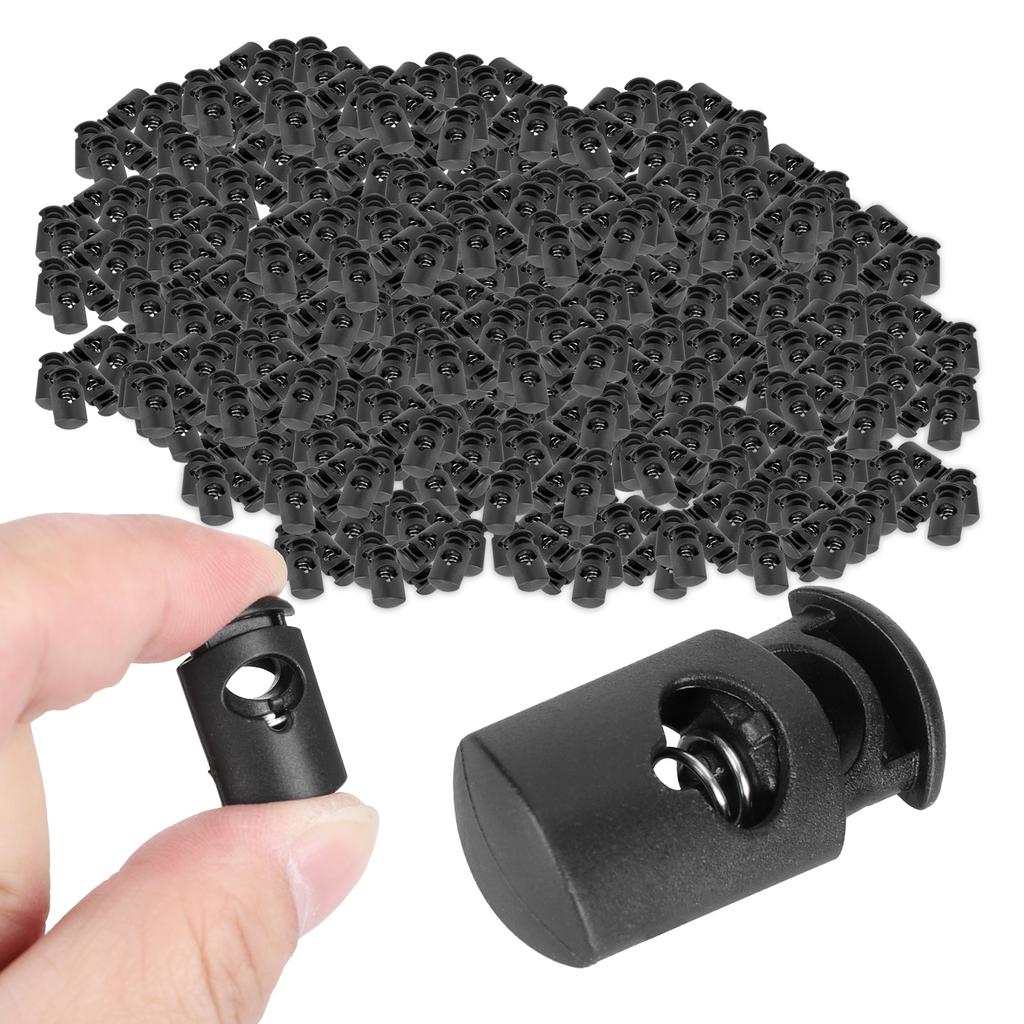 300Pcs Single Hole Spring Cord Locks Nylon Rope Buckle Luggage Clothing AccessoriesLarge