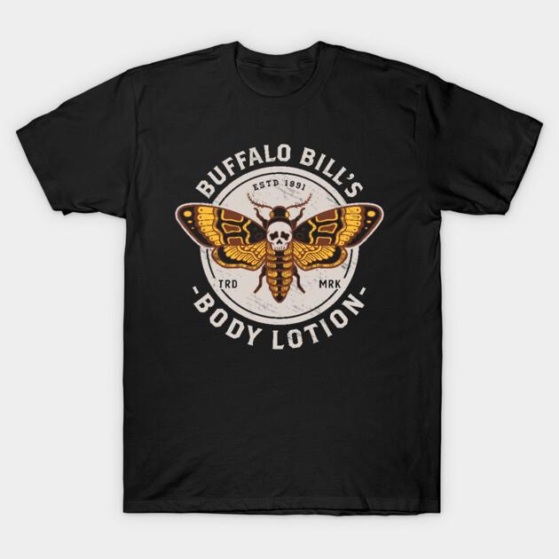 Asian Size Cotton Unisex Tshirt Print T-shirt Buffalo Bill'S Body Lotion - Vintage Distressed Horror T-shirt No-Cut Print Regular Fit