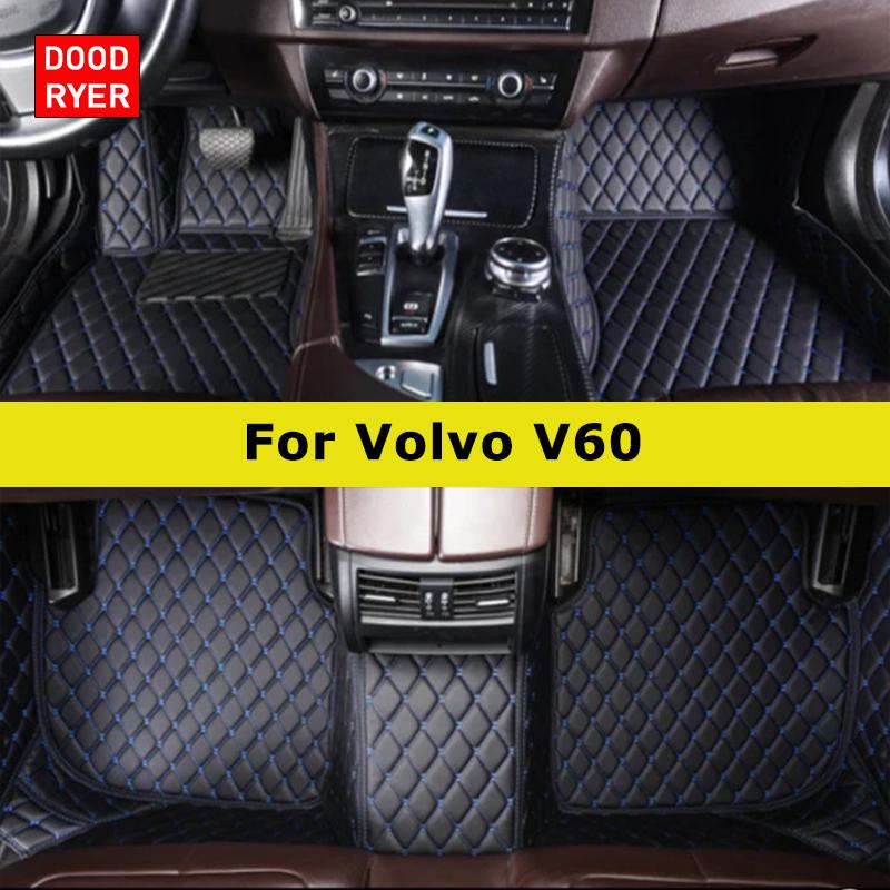 DOODRYER Custom Car Floor Mats For Volvo V60 Auto Carpets Foot Coche Accessorie
