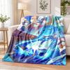 Frieren Beyond Journey's End Flannel Throw Blanket Soft Warm Cozy For Sofa Bed Indoor Home Bedroom Use