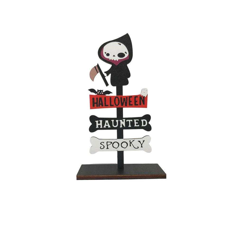 Halloween Decorations Desktop Ornaments Wooden Pumpkin Table Small Ornaments Atmosphere Layout New Scene Props Table