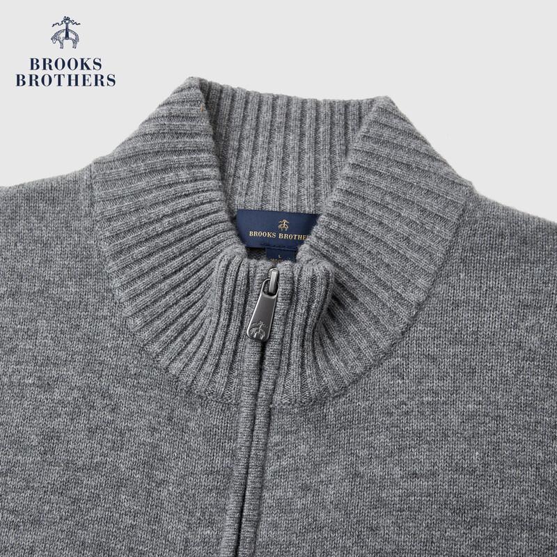 Мужской кардиган на молнии из шерсти Brooks Brothers
