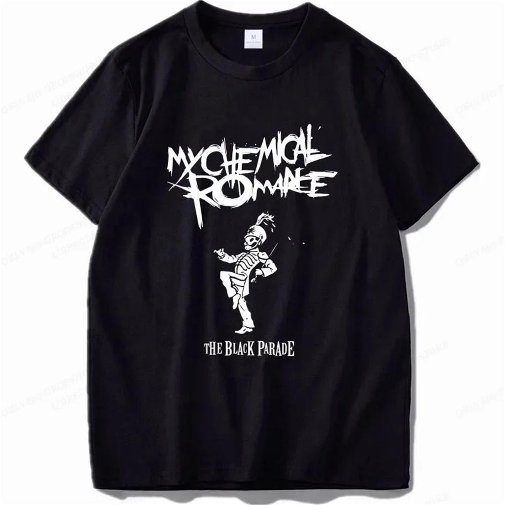 Европейский размер Хлопок My Chemical Romance Мужская модная футболка С круглым вырезом Короткий рукав Удобная мягкая ткань Футболка