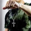 Ожерелье с кулоном в виде креста в стиле ретро в европейско-американском стиле унисекс - высококачественная цепочка для свитера в стиле хип-хоп