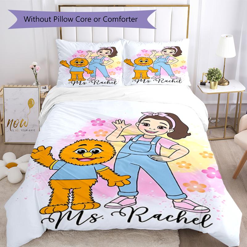 3pcs Ms. Rachel Bedding Set Duvet Cover Closure Includes 1 Duvet Cover & 2 Pillowcases, Soft and Comfortable for All Seasons.