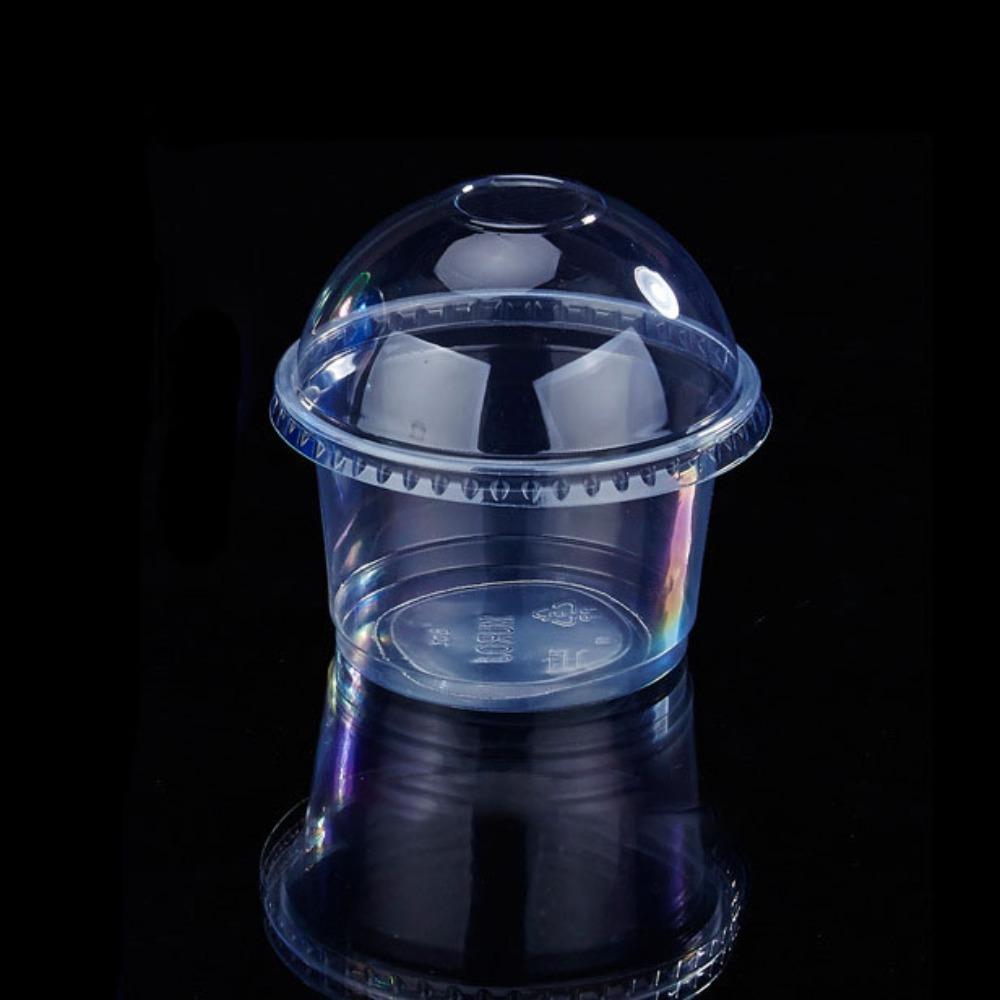 50 шт. прозрачные одноразовые пластиковые стаканчики для напитков купольные крышки контейнер для йогурта десертные стаканчики для салата