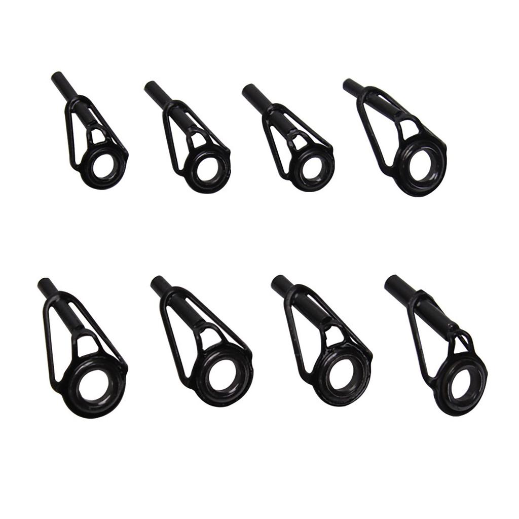8pcs Ring Guide Tips Set Ceramic Stainless Steel Fishing Rod Tip Repair Kit Lure Rod Accessories
