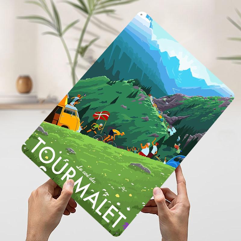 Travel to Tourmalet Tinplate Poster Customized Wall Art Vintage Metal Signs Retro Tin Plaque for Home Decor Accessories House