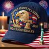1 шт. Мужская патриотическая бейсболка к 250-летию США 1776-2026, Полиэстеровая кепка-снепбэк в стиле Skull Street для мужчин, Вечеринка по случаю выхода на пенсию