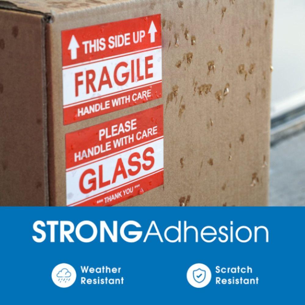 This Side Up Arrow Warning Stickers 500 Pcs Self- Adhesive Warning Shipping Labels Keep Away