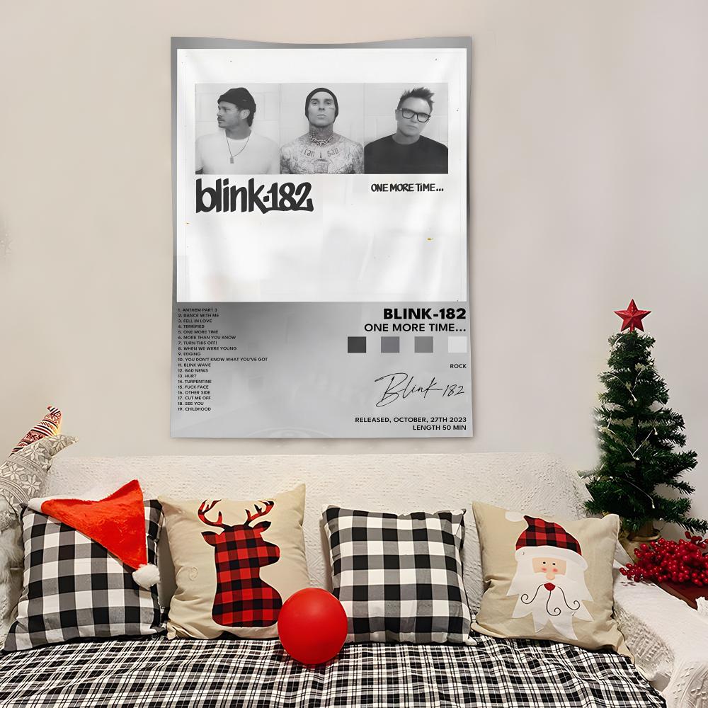 Rock Band BBlink 182 Tapestry Decoration Art Microfiber Background For Bedroom Living Bar Garden Outdoor Festival