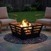 Fire Pit Black 60 x 60 x 30 cm Steel