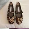 New Style Mary Jane Ballet Flats Women Shoes Leopard Print Comfortable Soft Round Toe Flat Shoes for Women Zapatos Mujer
