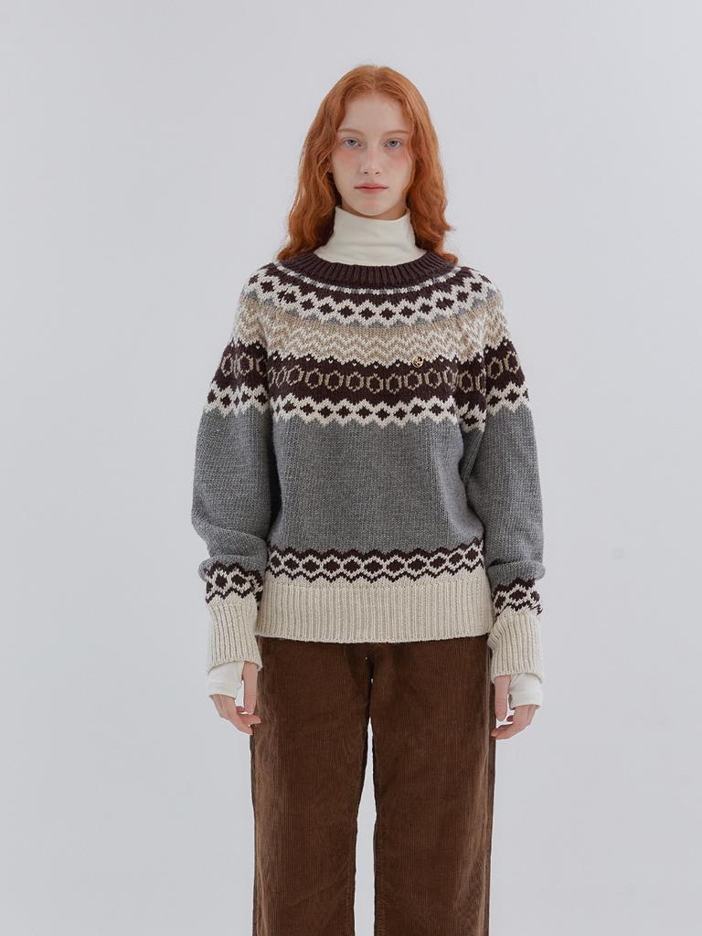 ANOETIC Anc Nordic Pullover Knit_Grey