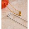 Yhpup Chic Stainless Steel Zircon Fish Pendant Necklace Gold & Platinum PVD Plated Waterproof Exquisite Jewelry Gift for Women
