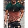 Letters Men's T-shirt 3D Printed Tees Male Simple Gradient Fashion Trend Short Sleeve T Shirts Casual Summer Clothing