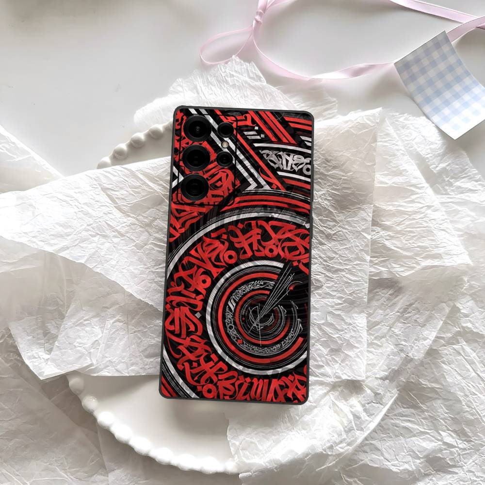 Pokras Totem Design Lampas Art Graffiti Phone Case Silicone PC+TPU For Samsung S10 20 30 22 23 24 Plus Lite Fundas