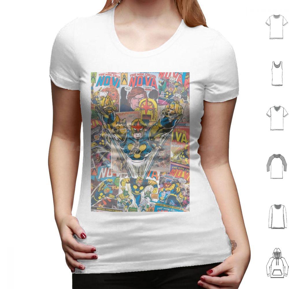 Vintage Comic Nova T Shirt Cotton Men Women DIY Print Vintage Comic Nova Superhero