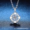 Moissanite Heart Pendant Necklace Chain Valentines Gift Women