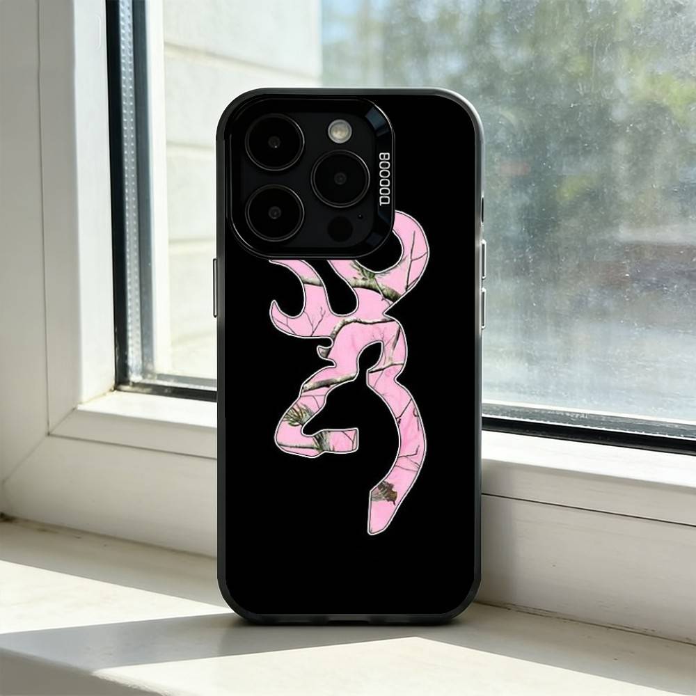 Крутой чехол B-BrowningS для iPhone 17,16,15,14,13,12,11 Plus,Pro Max,XS,Цветная Посеребренная Внутренняя Крышка