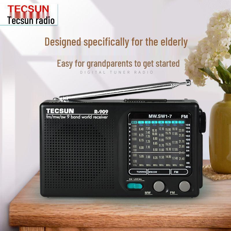 R-909 Tecsun Винтажное многодиапазонное портативное FM-радио для пожилых людей