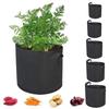 Black Felt Plant Bag Outdoor Garden Plant Grow Bag Potato Tomato Vegetable Planting Container Planters Planting Pot Accessories