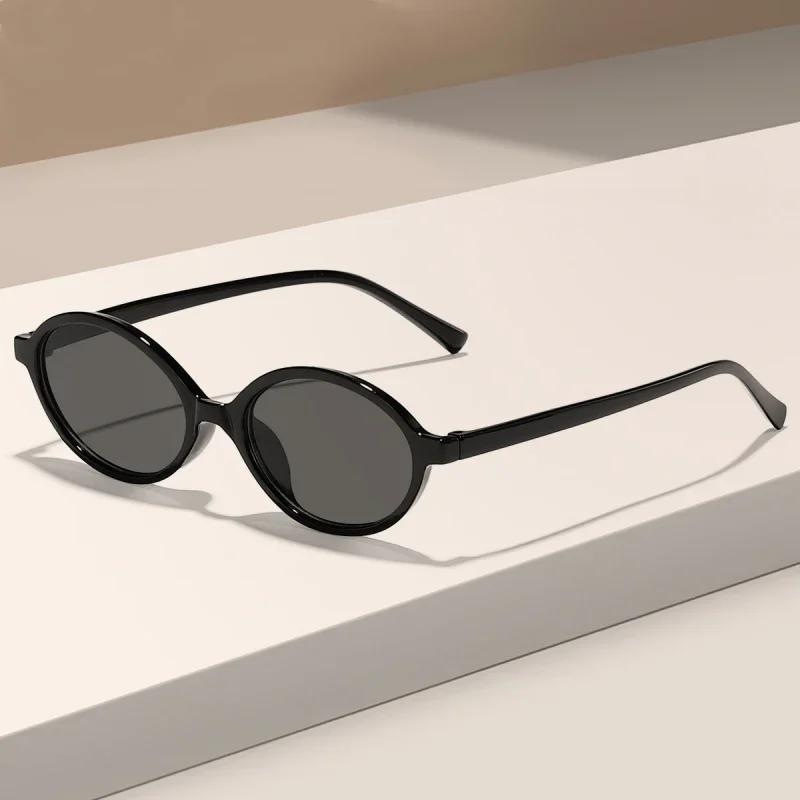 Новые Эллиптические Солнцезащитные Очки Малой Рамки Модный Тренд Овальные Защита от УФ Ультралегкие для Мужчин и Женщин