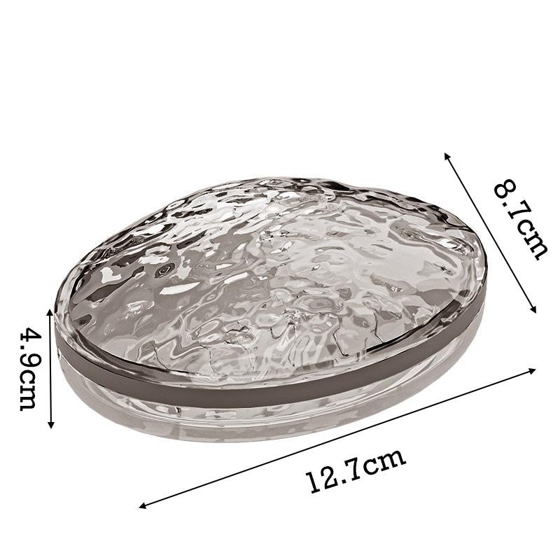 Мыльница с ледяным узором и крышкой, прозрачные водонепроницаемые мыльницы для путешествий, удобные для переноски, органайзеры для ванной комнаты
