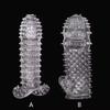 High Quality Crystal Sleeves Extended Pleasure Spike Reusable Condom Adult Sex Toys Men Stimulation Penis Large Penis Sleeve