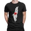 Men's T-Shirts Palestine Map Keffiyeh and Poppy Awesome Cotton Tees Short Sleeve  T Shirts O Neck Clothing New Arrival