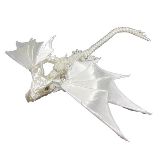 3D Printed Flying Dragon Figurine Movable Joints Winged Dragon Figure Articulated Dragon Model Fidget Toy Desktop Decoration Ornament