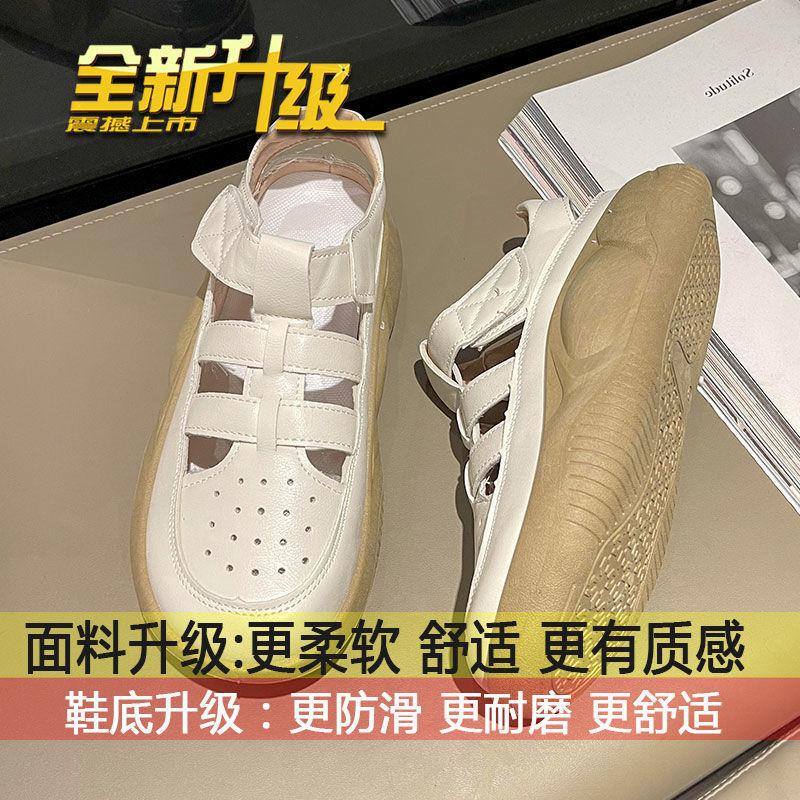 Модные повседневные спортивные сандалии на платформе, женские сандалии с сумкой на щиколотке, универсальные туфли с отверстиями, летние новые римские туфли 2025 года