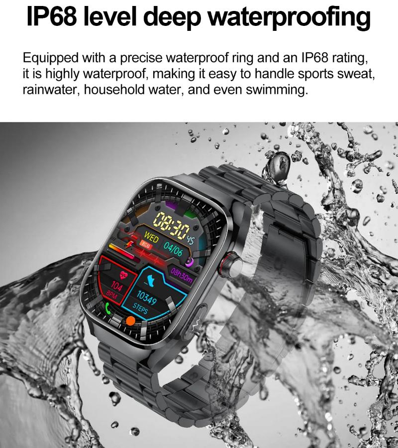 2025 Новые умные часы для мужчин с мочевой кислотой, жиром в крови, ЭКГ+ППГ, пульсом, артериальным давлением, Bluetooth, звонком, спортом для Xiaomi, отслеживанием здоровья, часы