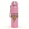 1PC 1983 golden wing emblem print 750ml colorful plastic sports water bottle leakproof pop up lid with straw for outdoor work home use