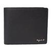 Agnes VOYAGE HOMME Кошелек с клапаном Кошелек бифолд с монетницей Настоящая косметическая коробка с фирменным пакетом b. MH18-01 Мужской (черный)