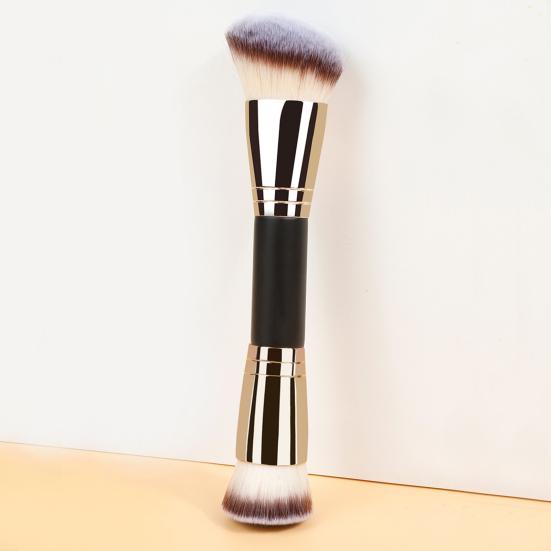 Двусторонняя кисть для макияжа Professional Slanted Flat Top Synthetic Kabuki Foundation Loose Powder