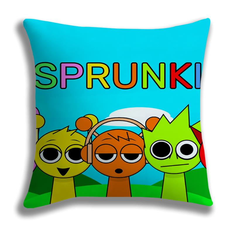 Horror Game Character Pillow Covers Sprunki Cartoon Pillow Case Sofa Decorative Home Single-sided Printing Sprunki Cushion Cover