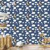 Stars, clouds and sleeping moons wallpaper for living room and bedroom 50x1000