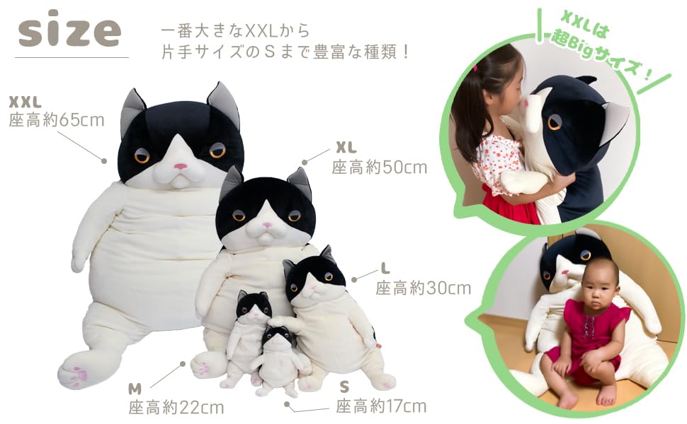 Shinada Global Mochi Series Mochi Neko Siamese 14 X 14 X 22 Cm Plush Cat Animal (M) MONE-0230S