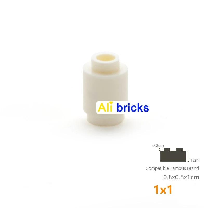 50g/178PCS 3062 1x1 Cylindrical Block Moc Color Loose Parts Compatible with Brick DIY Children's Toy Assembly Storage