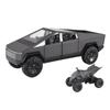 1/24 Tesla Cybertruck Пикап, модель автомобиля из сплава, литье под давлением, металлическая игрушка, внедорожник, модель автомобиля, имитация звука и света, подарок для детей