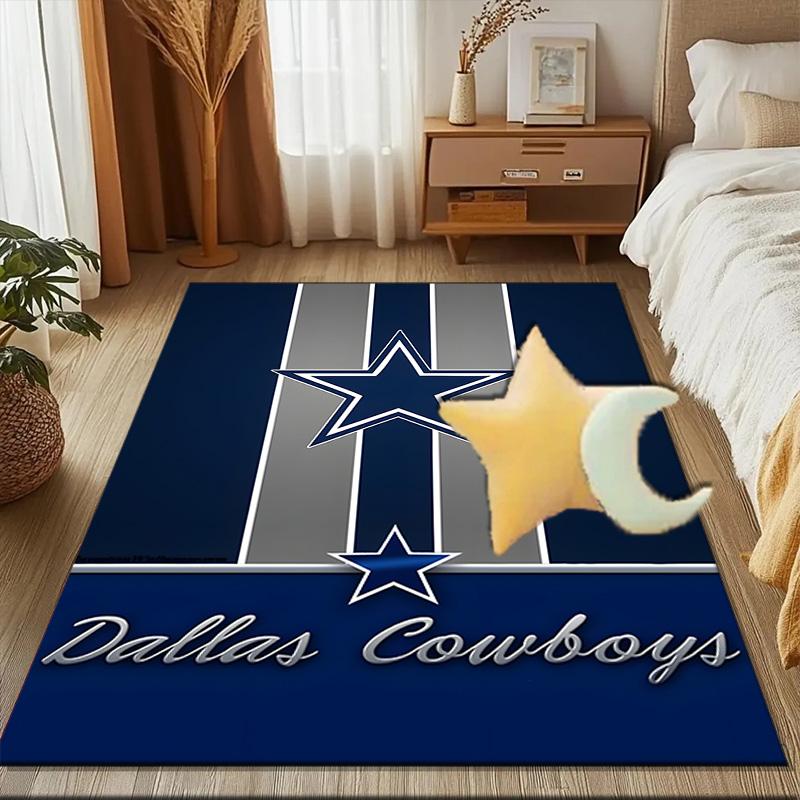 American Flag Cowboys Rug Game Carpet, Floor Mat for Bedroom Living Room Entryway Rug, Home Decor Idea Gift for Christmas birthday