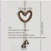 Star Heart Drop Ornament Brown Wind Chime Pendant Creative Christmas Bell Hanging Decoration  Gift