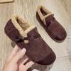 Модная обувь для женщин, теплые зимние ботинки, повседневные легкие зимние плюшевые ботинки, удобные туфли на плоской подошве с мягкой подошвой, Botas De Mujer 2024