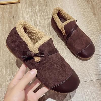 Модная обувь для женщин, теплые зимние ботинки, повседневные легкие зимние плюшевые ботинки, удобные туфли на плоской подошве с мягкой подошвой, Botas De Mujer 2024