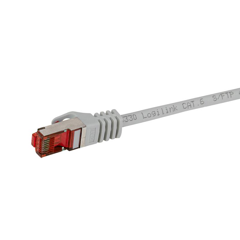 PrimeLine Patch Cable, Cat.6, S/FTP, Patch Cable, LAN Cable, Patch Cord, Patch Cable PrimeLine, Gray, 2.0 m