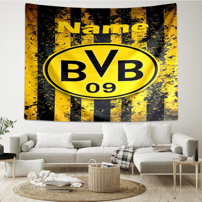 Custom Name BVB Print Tapestry, Backdrop, Easy Setup, Ideal for Bedroom, Office & Living Room, with Aesthetic Wall Hanging Decor.
